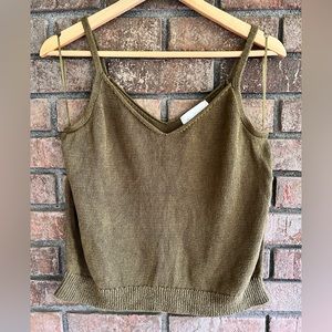 Banana Republic Olive Green Knitted Camisole - Size L